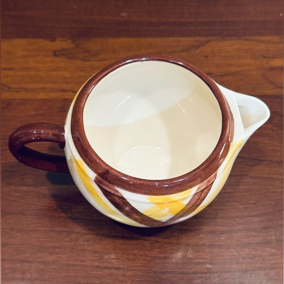 🍁🌟HP🌟VTG 1950s Cream & Sugar Homespun Glazed Ceramic Set by Vernon Kilns CA - Picture 4 of 9